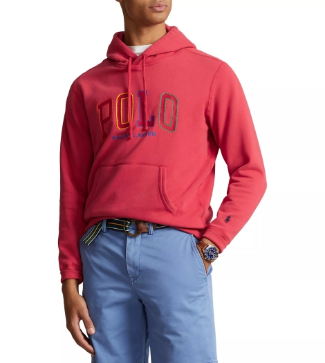 Мужское худи Polo Ralph Lauren  с принтом 1159809272 (Розовый, M)