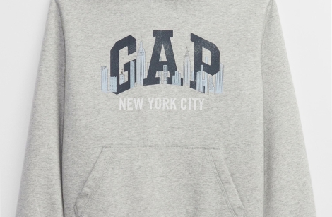 Мужское худи GAP кофта с капюшоном 1159815614 (Серый XXL)