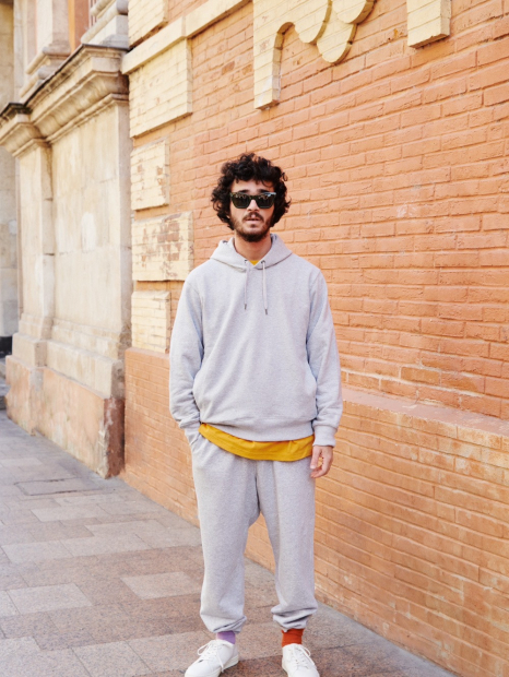 Стильное худи с капюшоном UNIQLO 1159832476 (Серый XL)