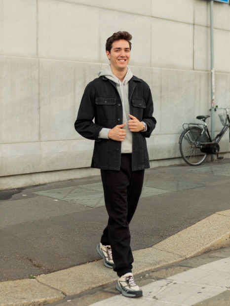 Стильное худи с капюшоном UNIQLO 1159832476 (Серый XL)