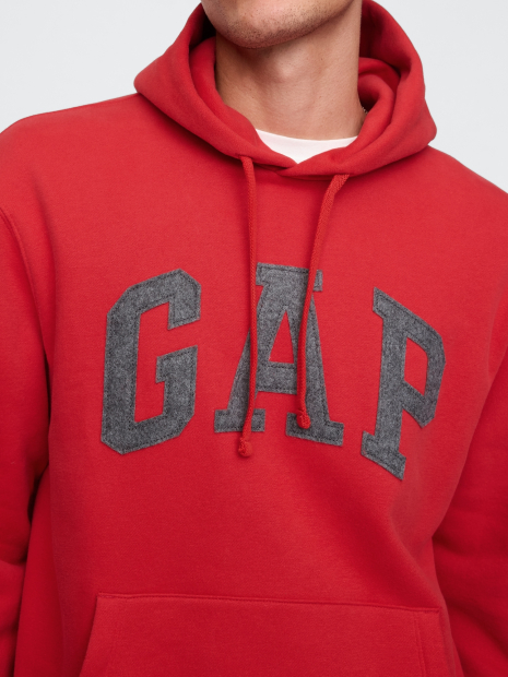 Мужское худи GAP флис 1159833216 (Красный L)
