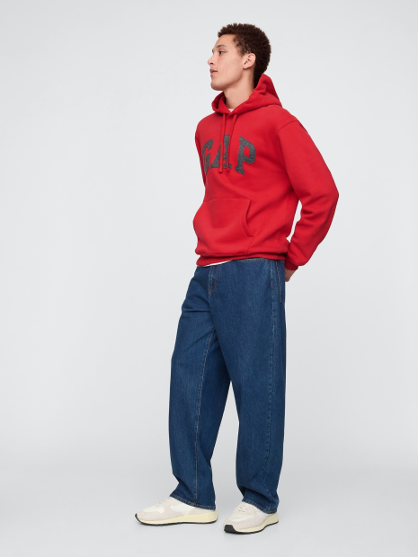 Мужское худи GAP флис 1159833216 (Красный L)