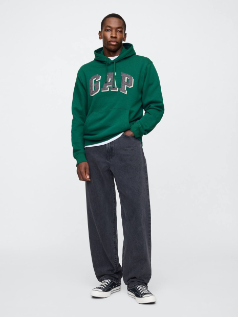 Мужское худи GAP флис 1159835084 (Зеленый M)