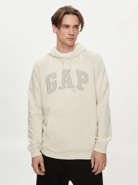 Мужское худи GAP флис 1159836657 (Бежевый XL)