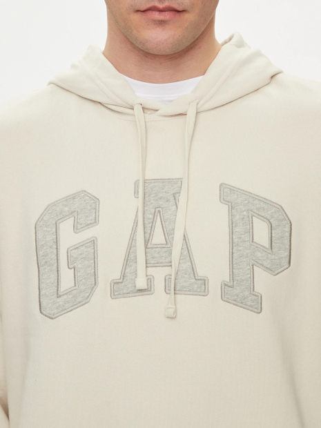 Мужское худи GAP флис 1159836657 (Бежевый XL)
