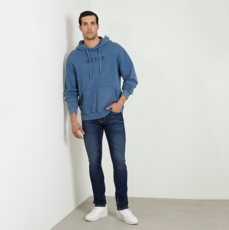 Мужское худи Guess с капюшоном 1159837170 (Синий XXL)