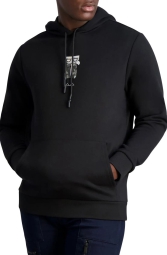Мужское худи Karl Lagerfeld Paris с капюшоном 1159796563 (Черный, XL)