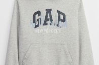 Мужское худи GAP кофта с капюшоном 1159815614 (Серый XXL)