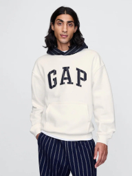 Мужское худи GAP флис 1159835321 (Белый L)