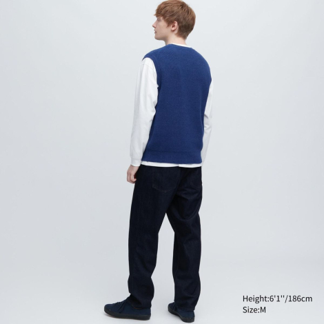 Вязаная жилетка UNIQLO 1159780421 (Синий, L)