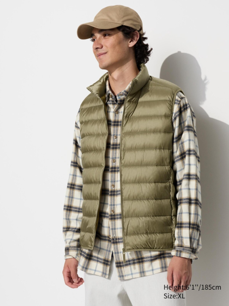 Стильный жилет на пуху Uniqlo 1159833494 (Коричневый L)