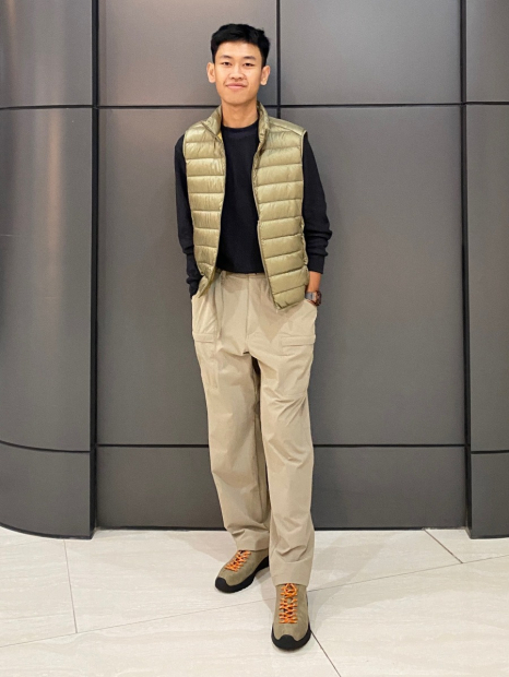 Стильный жилет на пуху Uniqlo 1159833494 (Коричневый L)