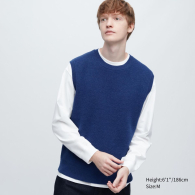 Вязаная жилетка UNIQLO 1159780421 (Синий, L)