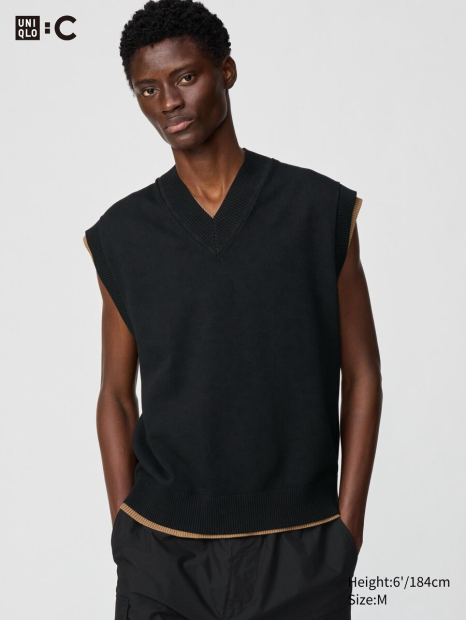 Вязаная жилетка UNIQLO 1159833245 (Черный L)