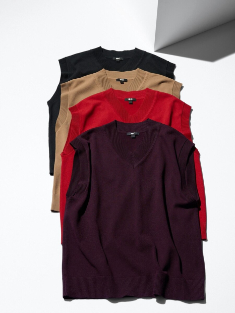 Вязаная жилетка UNIQLO 1159833245 (Черный L)