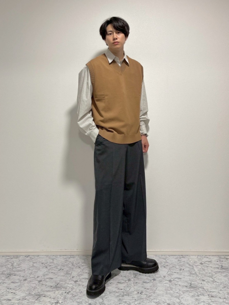 В'язана жилетка UNIQLO 1159834323 (Бежевий XL)