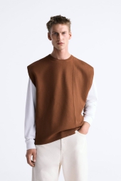 Жилет ZARA оверсайз 1159820631 (Коричневый M)