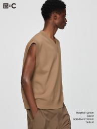 Вязаная жилетка UNIQLO 1159834323 (Бежевый XL)