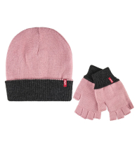 Набор Levi's шапка и перчатки 1159782747 (Розовый, One size)