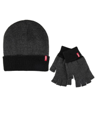 Набор Levi's шапка и перчатки 1159782757 (Серый, One size)