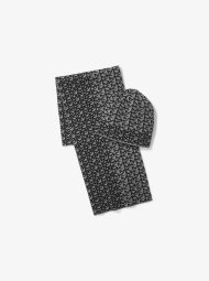 Стильный набор Michael Kors комплект шапка и шарф с логотипом 1159787186 (Серый, One size)