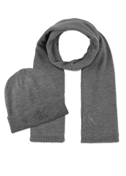 Набор Calvin Klein шапка и шарф 1159789845 (Серый, One size)