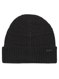В'язаний комплект Michael Kors шапка, рукавички та шарф з логотипом 1159798085 (Чорний, One size)