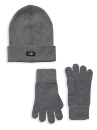 Зимний набор UGG шапка и перчатки 1159837398 (Серый One size)