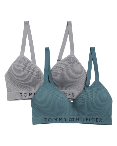 Набір бюстгальтерів Tommy Hilfiger в рубчик 1159848620 (Різні кольори 36C)