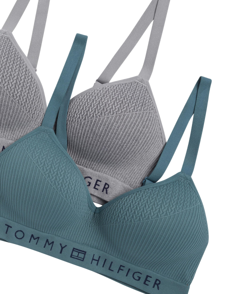 Набір бюстгальтерів Tommy Hilfiger в рубчик 1159848620 (Різні кольори 36C)