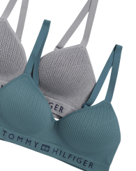 Набор бюстгальтеров Tommy Hilfiger в рубчик 1159848620 (Разные цвета 36C)