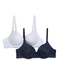 Набор бюстгальтеров Tommy Hilfiger Push-Up 1159956921 (Синий/Белый 34C)