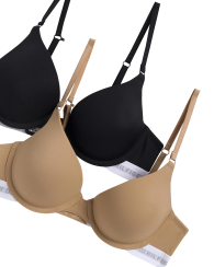 Набор бюстгальтеров Push-Up Tommy Hilfiger 1161903146 (Черный/Бежевый 34C)