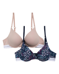 Набор бюстгальтеров Push-Up Tommy Hilfiger 1162666539 (Синий/Бежевый 36C)
