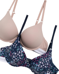 Набор бюстгальтеров Push-Up Tommy Hilfiger 1162666539 (Синий/Бежевый 36C)