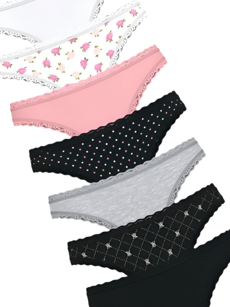 Набор трусиков Victoria's Secret тонг 1159838300 (Разные цвета M)