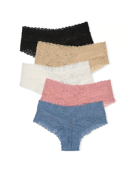 Мереживні трусики чики Victoria's Secret набір 1159838345 (Різні кольори M)