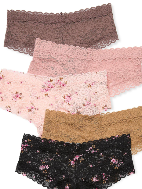 Мереживні трусики чики Victoria's Secret набір 1159844030 (Різні кольори S)