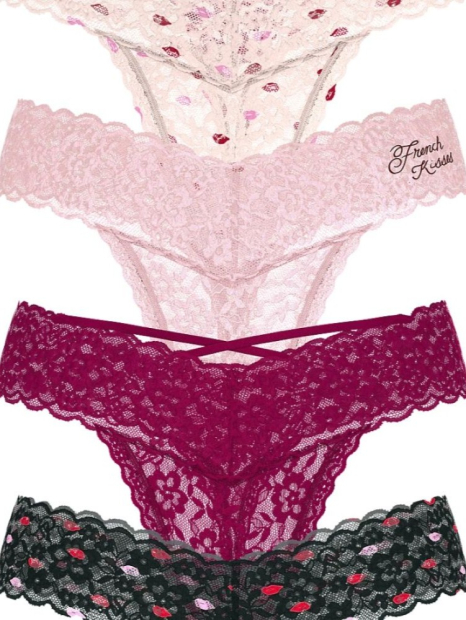 Набір мереживних трусиків Victoria's Secret тонг 1159845032 (Різні кольори XXL)