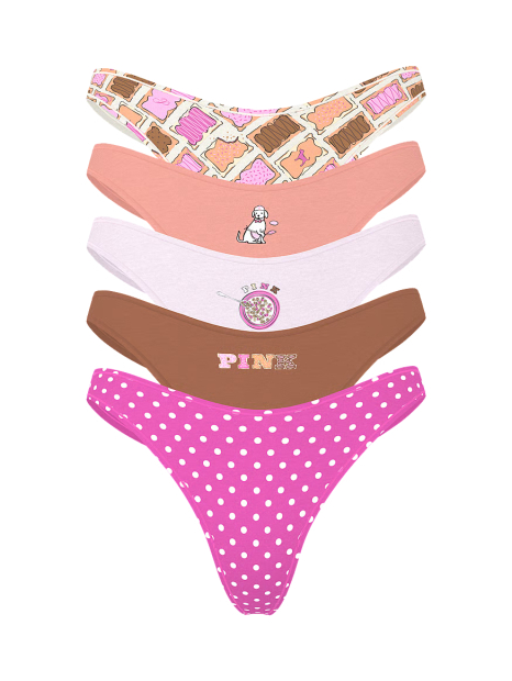 Набір трусиків тонг Victoria's Secret Pink 1159846778 (Різні кольори L)