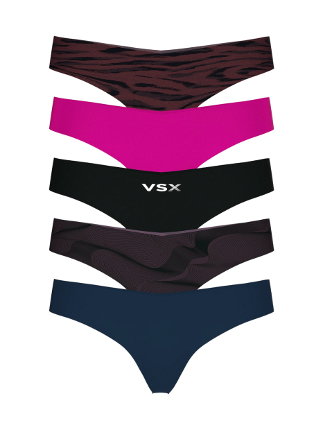 Набор бесшовных трусиков Victoria's Secret тонг 1159847098 (Разные цвета S)