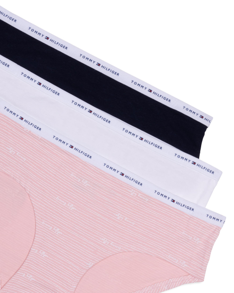 Набор женских трусиков хипстеров Tommy Hilfiger 3 штуки 1159847587 (Разные цвета L)