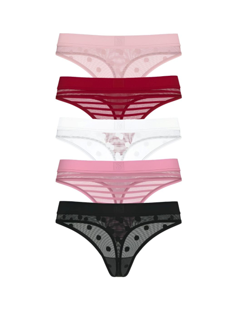 Набор трусиков тонг Victoria's Secret 5шт 1159847798 (Разные цвета L)