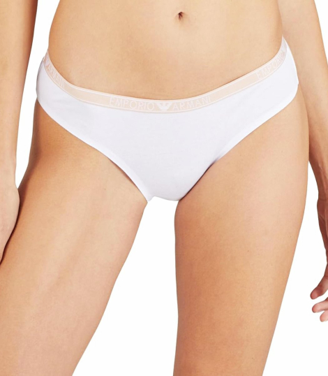 Женские трусики брифы Emporio Armani 2 шт 1159848301 (Белый L)