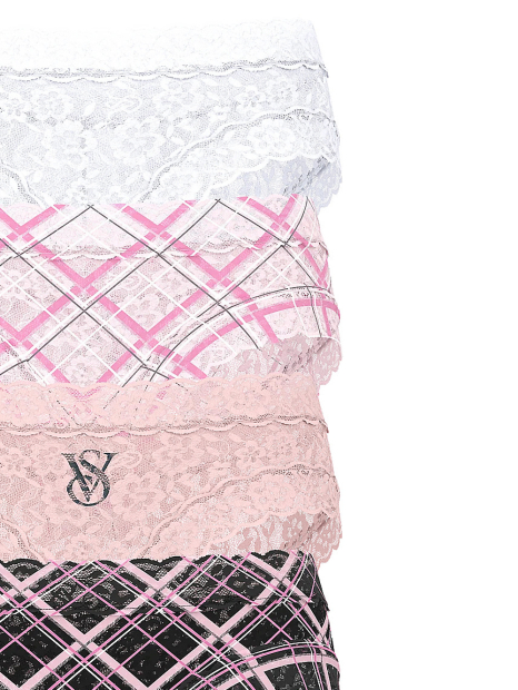 Набор кружевных трусиков чики Victoria's Secret 1159848976 (Разные цвета L)