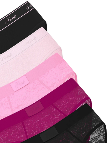 Набор трусиков хипхаггеров Victoria's Secret PINK 1159848986 (Разные цвета S)
