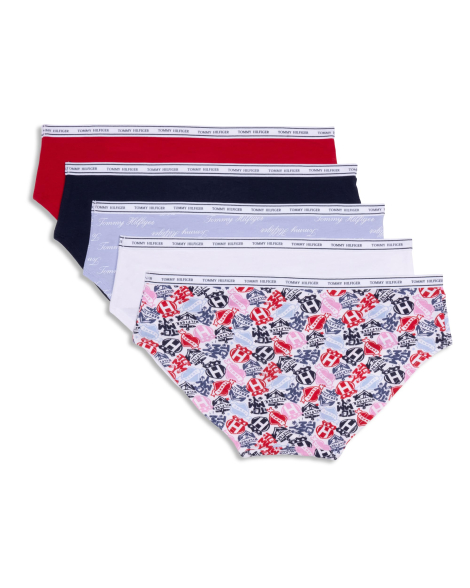 Набор женских трусиков хипстеров Tommy Hilfiger 5 штук 1159849882 (Разные цвета S)