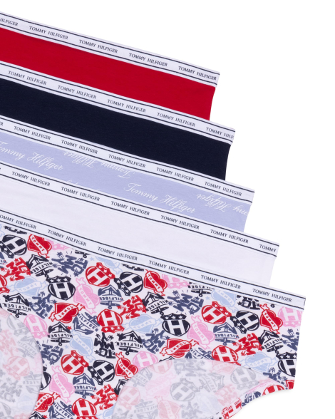 Набор женских трусиков хипстеров Tommy Hilfiger 5 штук 1159849882 (Разные цвета S)