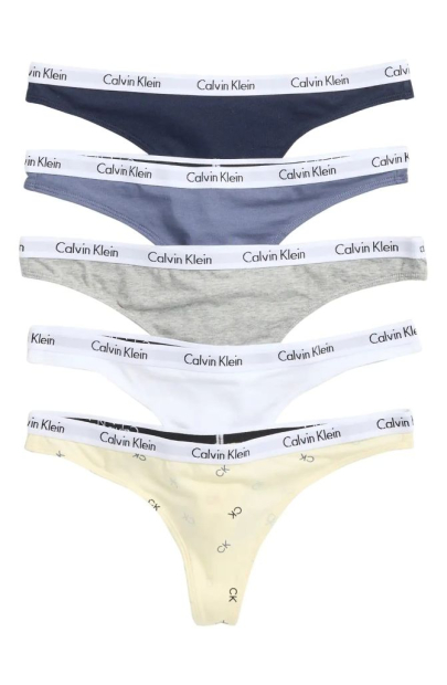 Женские трусики тонг Calvin Klein набор 1159850544 (Разные цвета XL)