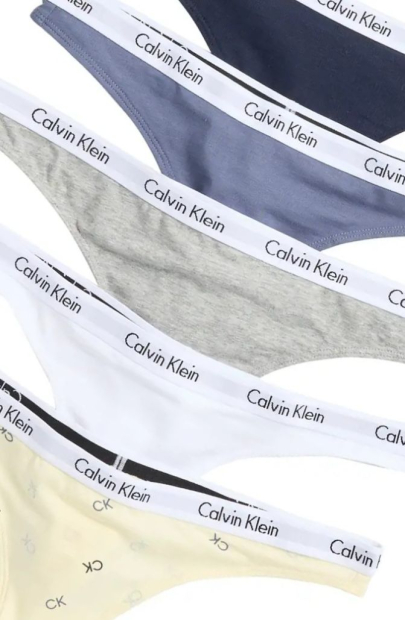 Женские трусики тонг Calvin Klein набор 1159850544 (Разные цвета XL)